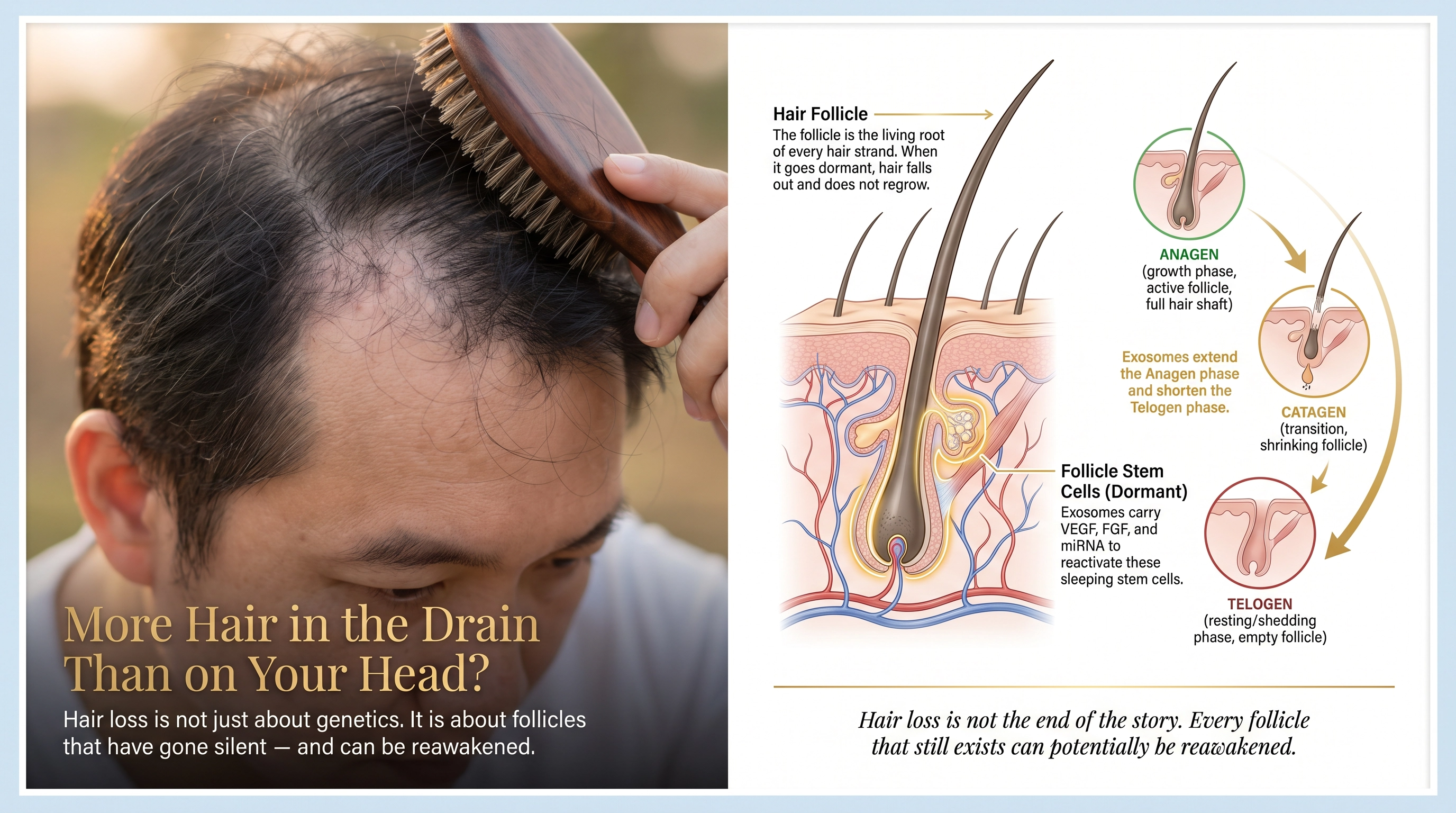 Exosome Hair Restoration: Reawakening Dormant Follicles