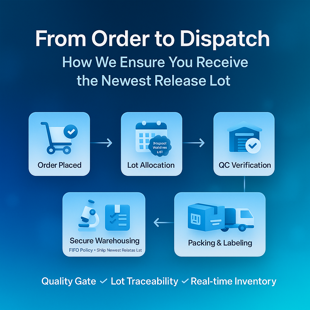 From Order to Dispatch, How We Ensure You Receive the Newest Release Lot